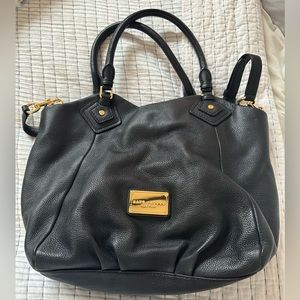 Marc Jacobs Shoulder and Cross Body Cow Leather Bag Black francesca